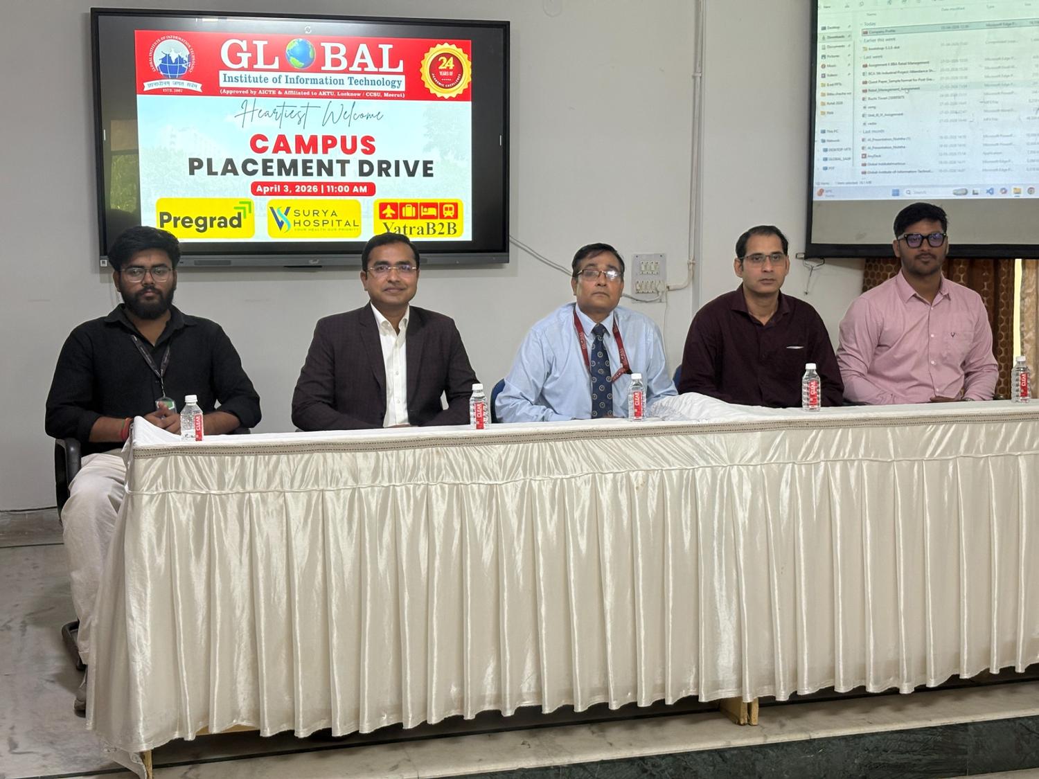 Campus Placement Drive - Vedansh Surya Hospital Group, Pregrad Pvt Ltd and Yatra B2B Pvt Ltd